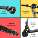 Scooter electrico stylos m3 naranja -