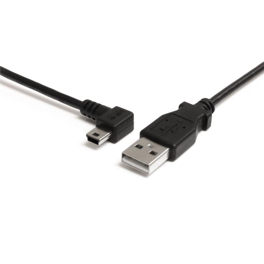 Cable de 91cm usb 2.0 acodado a la izquierda mini b - cable adaptador usb a a mini b - cable convertidor usb-a a mini usb-b - st