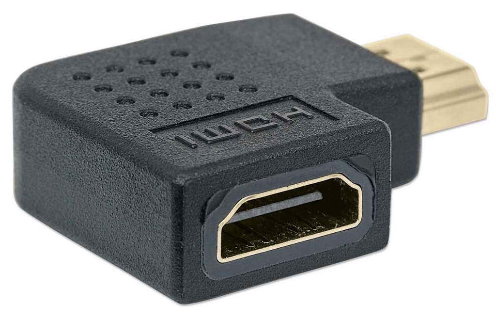 Adaptador Manhattan HDMI A Hembra - HDMI A Macho Ángulo Izquierdo De 90°