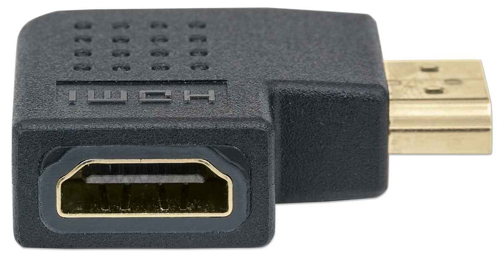 Adaptador Manhattan HDMI A Hembra - HDMI A Macho Ángulo Izquierdo De 90°