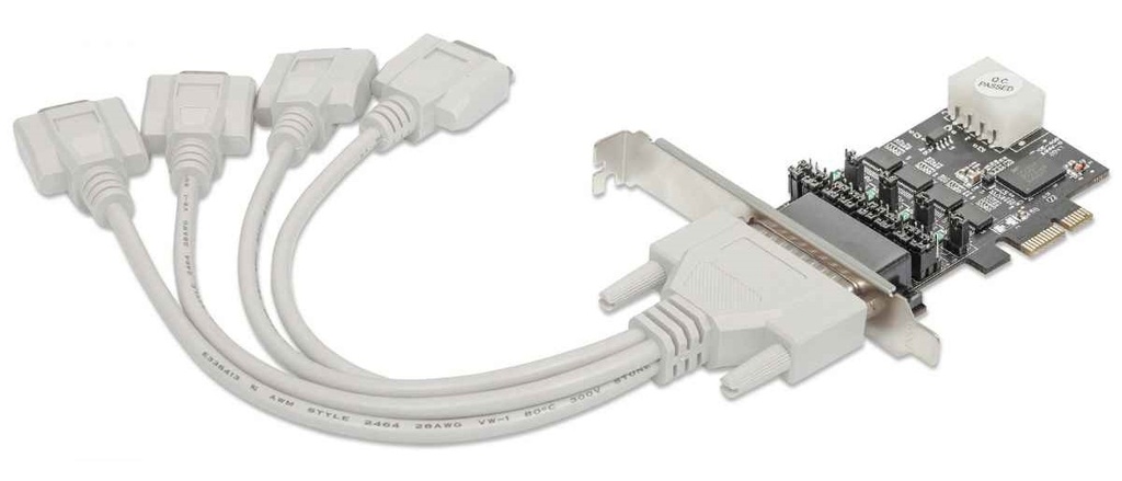 Tarjeta PCI Express Manhattan 153584 4x VGA 2.5Gbit/s