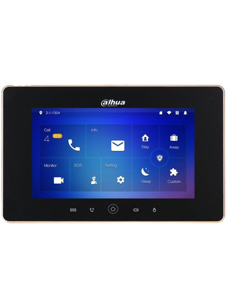 Dahua vth5221ds2 - monitor ip touch de 7 pulgadas / conexion  wifi y ethernet /  poe  802.3af / sd hasta 32gb / 32 camaras ip / 