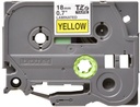Cinta Brother TZe641 Negro sobre Amarillo 18mm x 8m