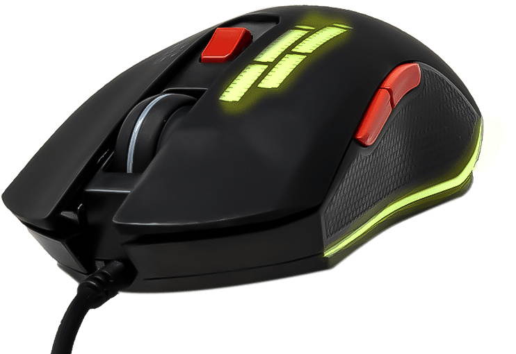 Mouse Gamer Necnon Óptico NGM-HYDRA Alámbrico USB 3200DPI Negro