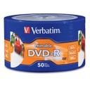 Paquete De 50 DVD-R Verbatim De 4.7 GB/120min 16x Imprimibles
