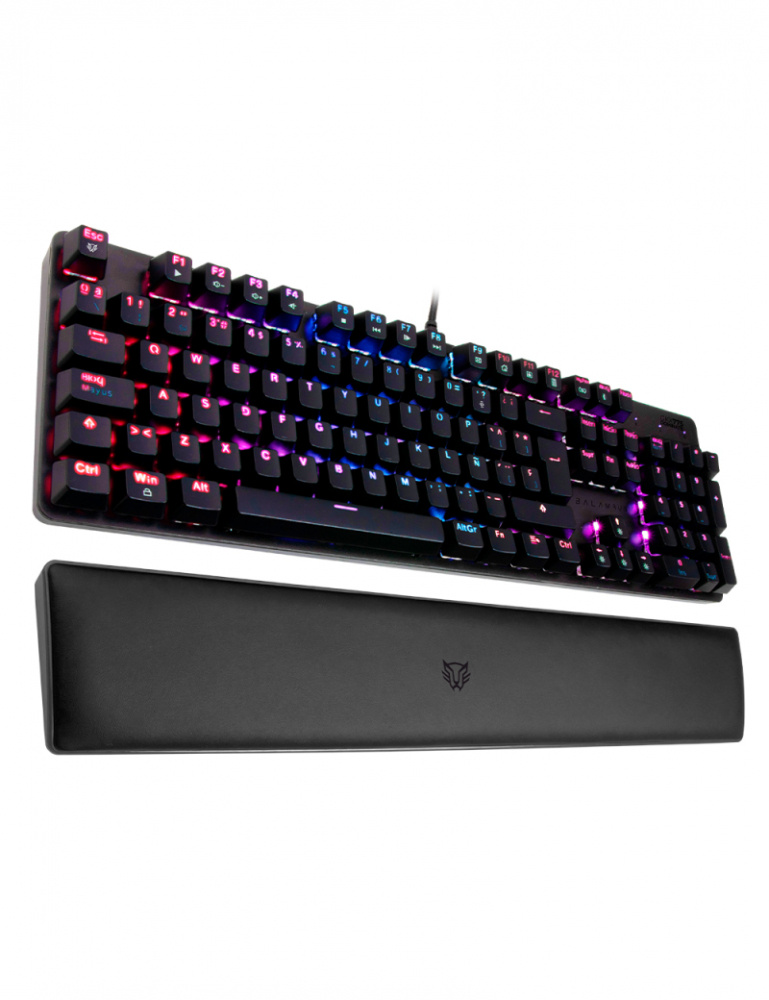 Teclado Gamer Balam Rush Dominate KG980 RGB Switch Optomecánico Blue Alámbrico Español