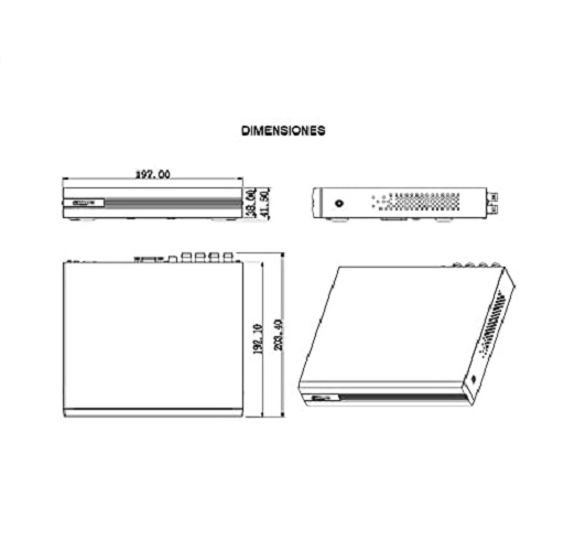 DVR pentahíbrido Dahua Cooper DH-XVR1B04 4 canales HDCVI 1 canal IP adicional 1080p 1 Disco Duro máx 6TB 2xUSB 2.0 1x RJ-45