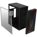 Gabinete Acteck Kioto GC460 RGB Micro ATX Fuente de 500W Color Negro