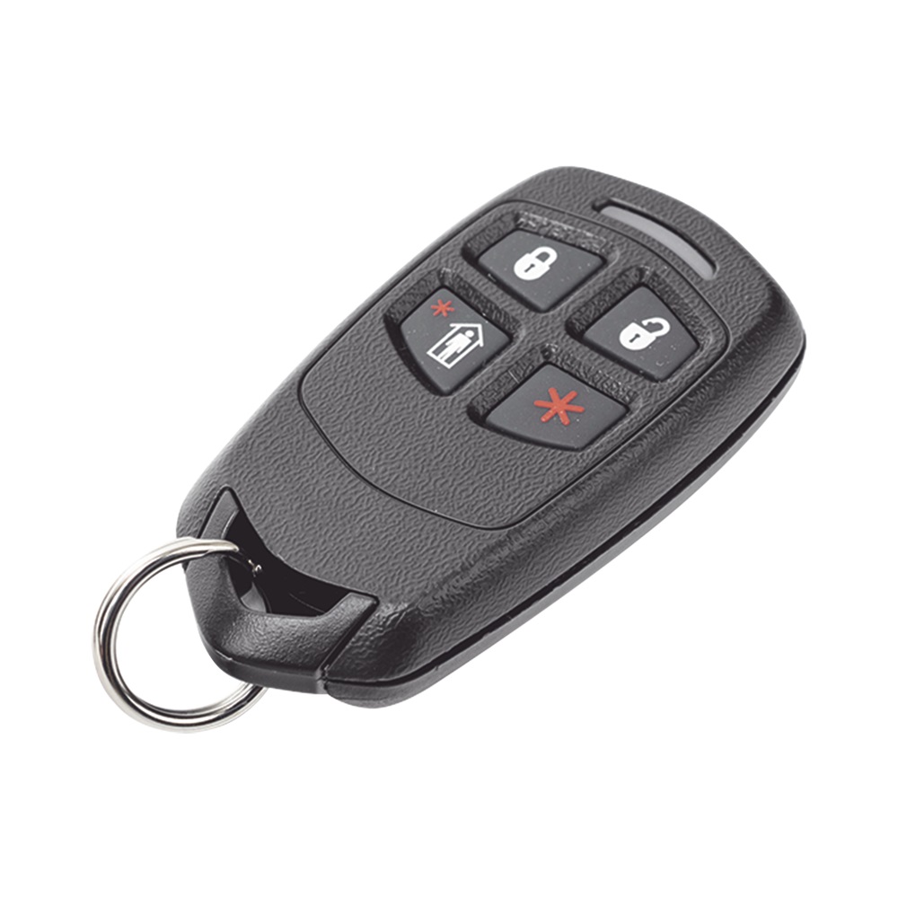 Control Remoto tipo Llavero de 4 Botones con LED Batería de Larga Duración 3-5 años