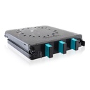 Módulo de 3 Adaptadores Belden de Fibra Óptica SC Dúplex Multimodo OM3 Aqua/Negro