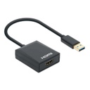 Cable convertidor manhattan de usb-a - hdmi 1080p@60hz macho-hembra
