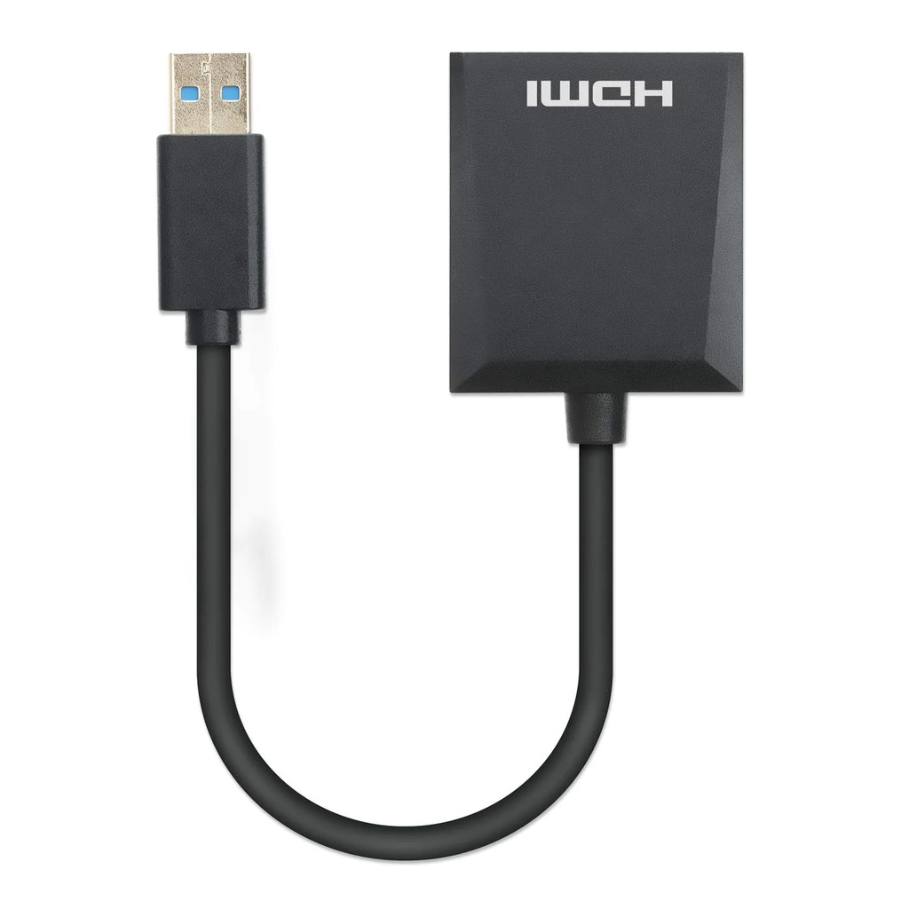 Cable convertidor manhattan de usb-a - hdmi 1080p@60hz macho-hembra
