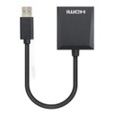 Cable convertidor manhattan de usb-a - hdmi 1080p@60hz macho-hembra