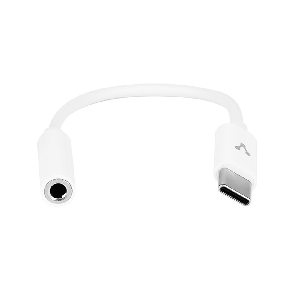 Adaptador USB-C Macho - 3.5mm Hembra Vorago Blanco