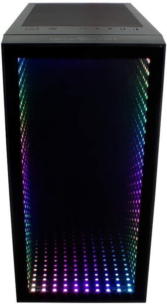Gabinete Game Factor CSG560 Con Ventana Micro-Tower Micro ATX/Mini-ITX USB 2.0/3.0 Sin Fuente 1 Ventilador RGB Instalado
