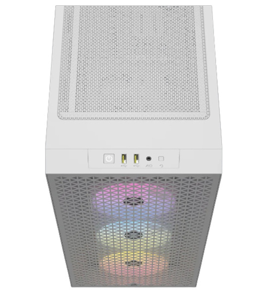 Gabinete Corsair 3000D RGB AIRFLOW Con Ventana Midi-Tower ATX USB 3.2 Sin Fuente 3 Ventiladores RGB Instalados