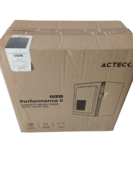 Gabinete Acteck Performance II GI215 Con Ventana Micro-Tower Micro-ATX/ITX USB 2.0 Con Fuente 500W Sin Ventiladores