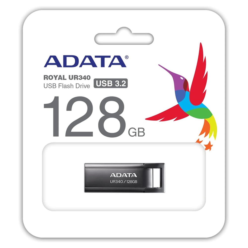 Memoria usb adata royal ur340, 128 gb, usb tipo a, 3.2 gen 2, color negro