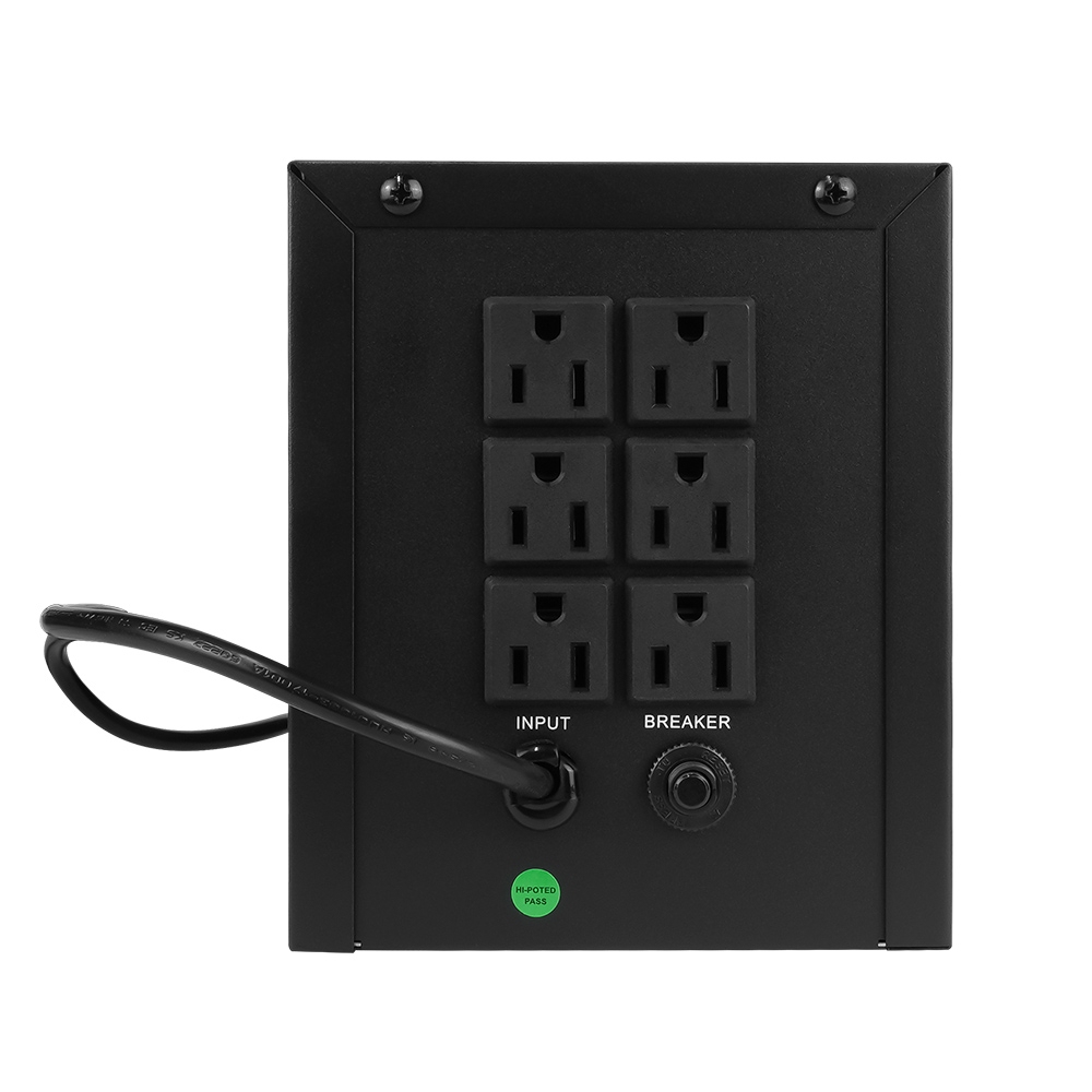 No Break VORAGO UPS-500 1,500 VA 900W 6 Contactos Con Respaldo Hogar Oficina y Gamer