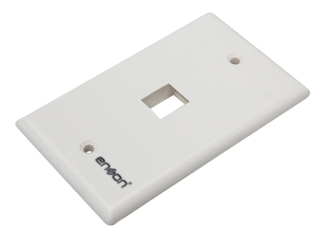 Placa De Pared Keystone Enson EPRO-FP10 Cat6/Cat5e 1 Puerto