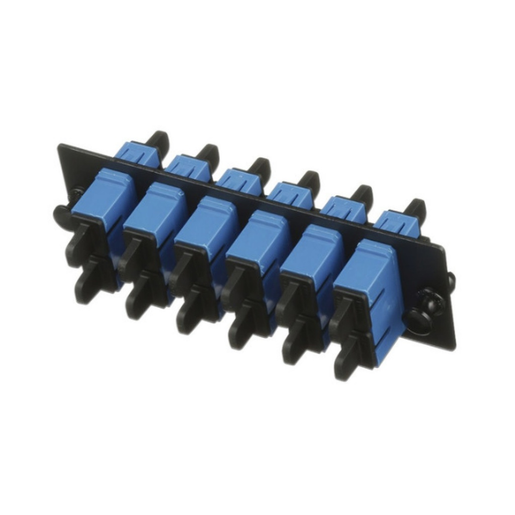 Panel de 6 Adaptadores de Fibra Óptica SC Dúplex Panduit Monomodo