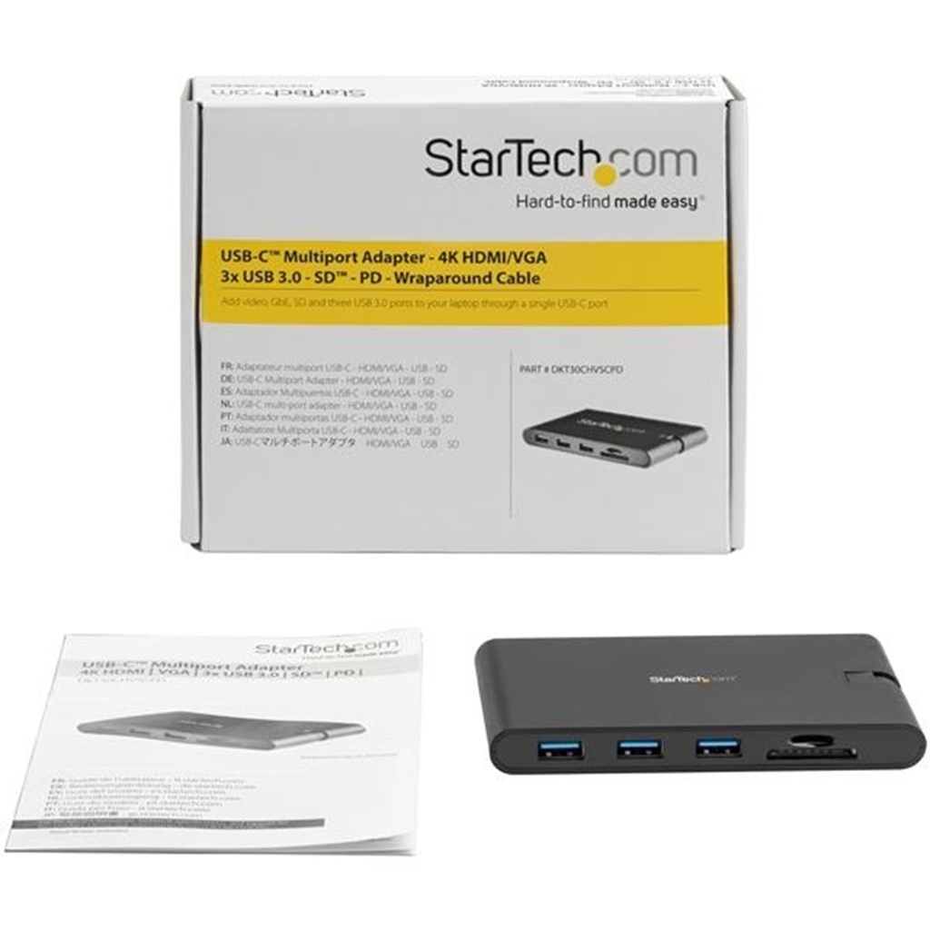 Docking Station StarTech USB-C 3x USB A 3.0 1x HDMI 1x VGA