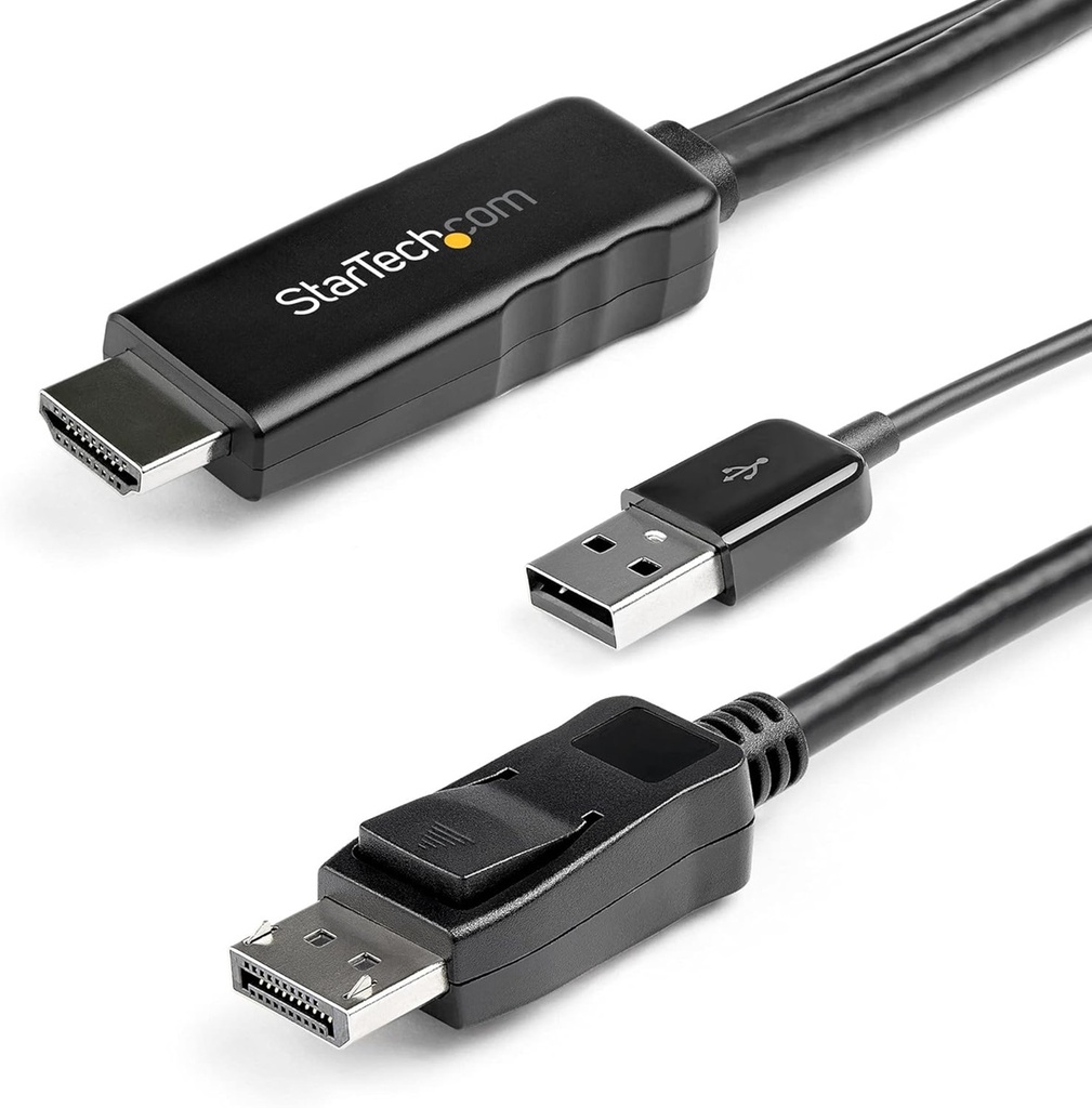 Cable HDMI StarTech HDMI 1.4 Macho - DisplayPort 1.2 Macho 4K 30Hz 2 Metros