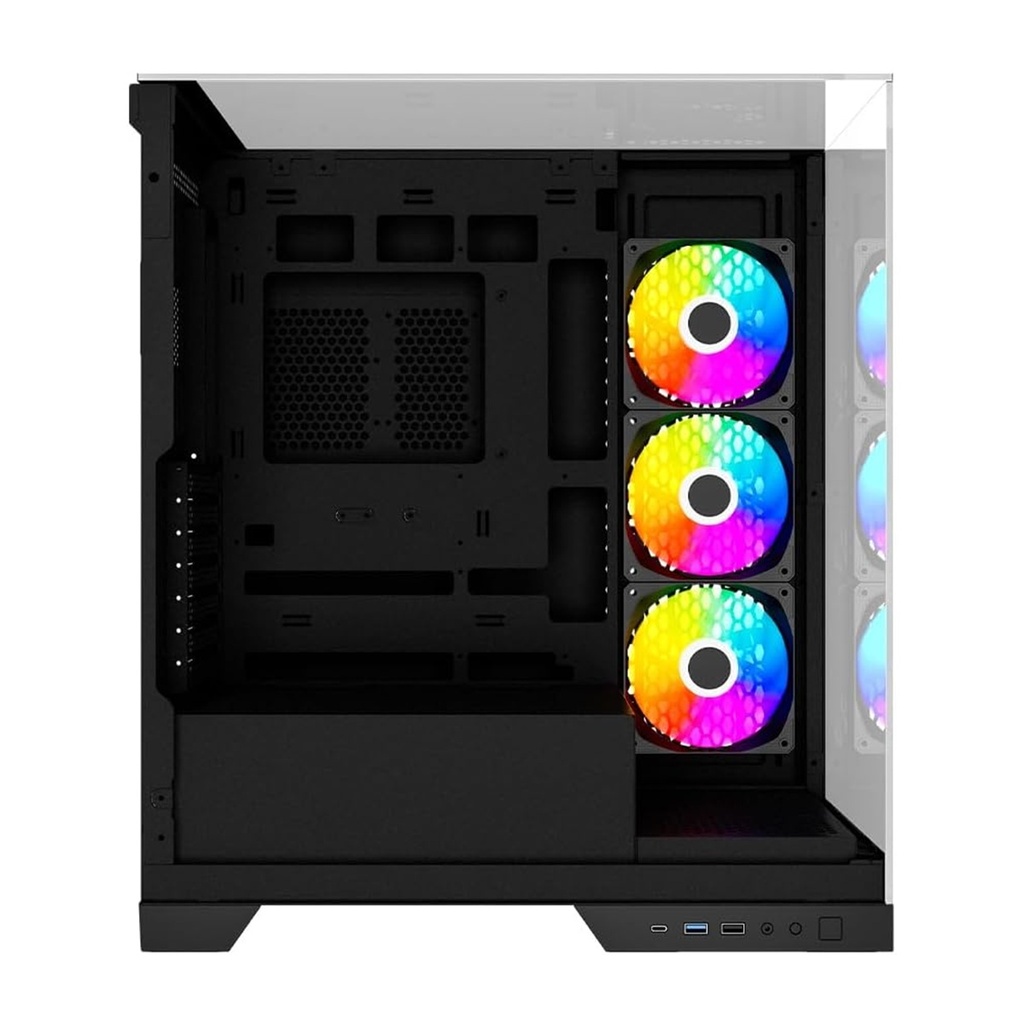 Gabinete Ocelot Gaming Glass Hunter 3 ARGB ATX Sin Fuente De Poder