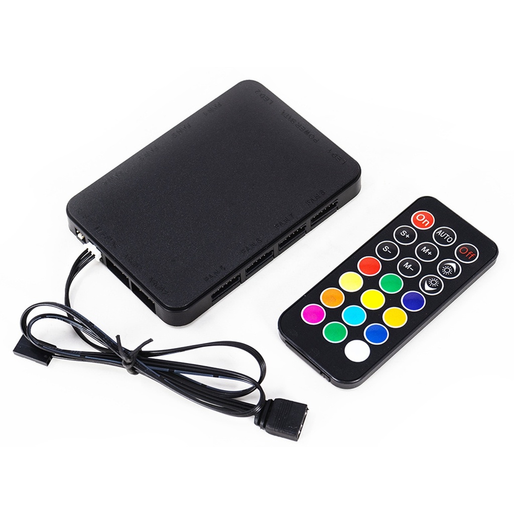 Kit de 3 Ventiladores Ocelot Gaming OFKIT-2 ARGB 120mm 1200RPM Incluye Controlador