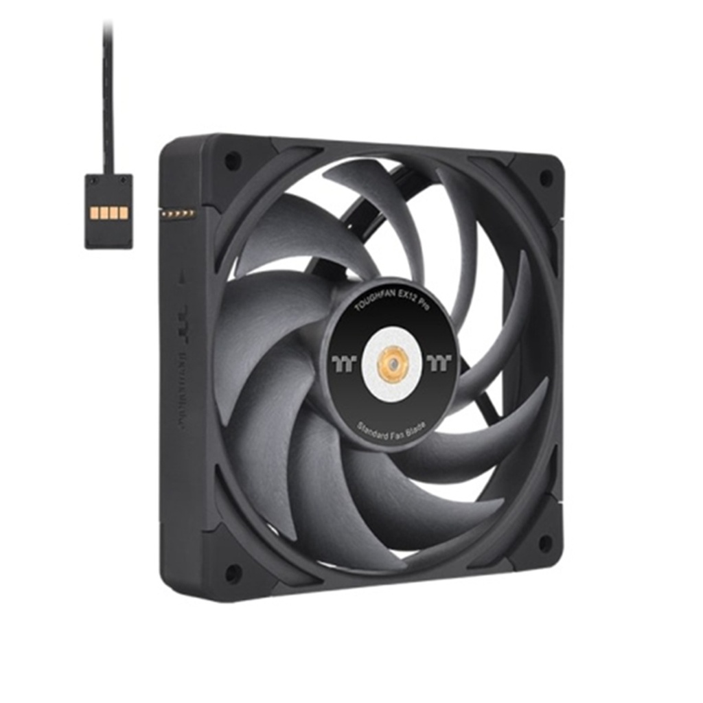 Kit 3 ventiladores thermaltake toughfan ex12 pro, conexion magnetica, 120mm, negro