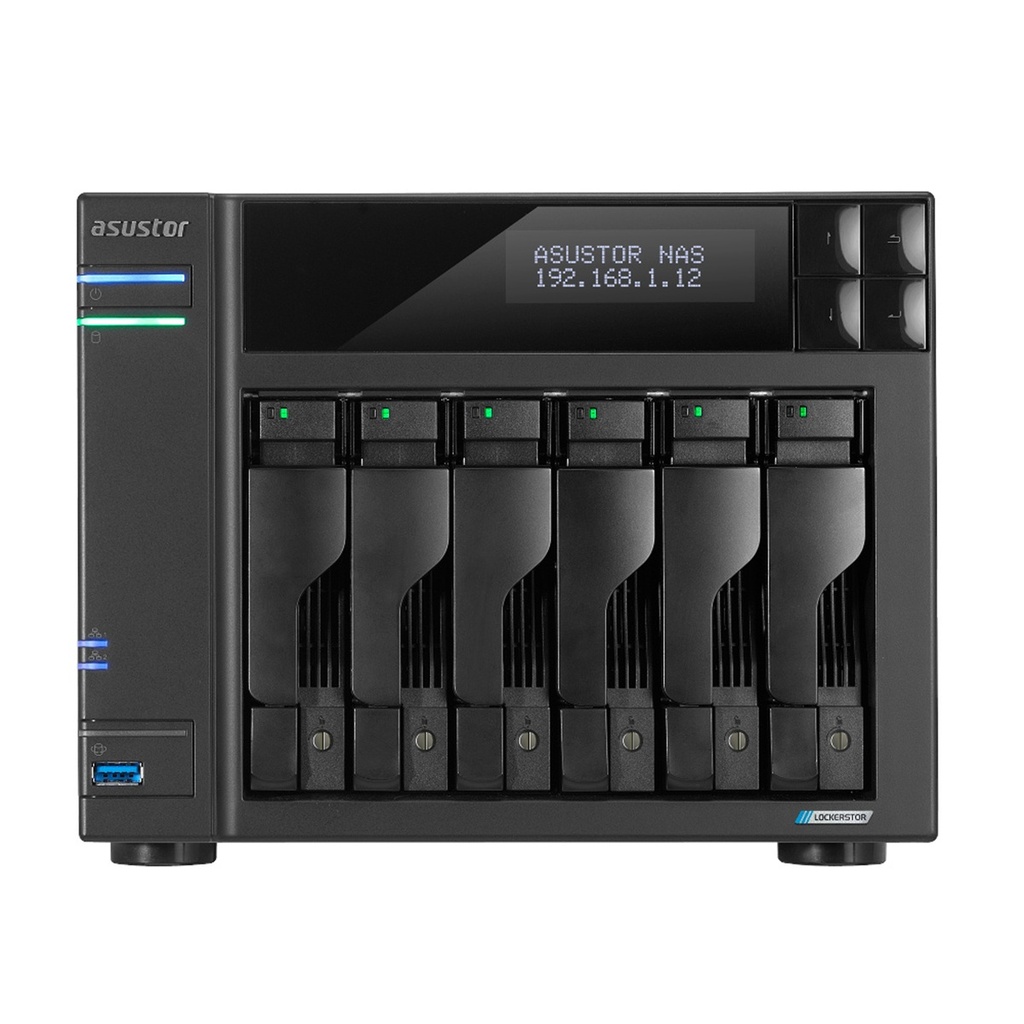 Asustor LOCKERSTOR 6 Gen2 NAS de 6 Bahías 132TB Intel Celeron N5105 2GHz USB 3.2