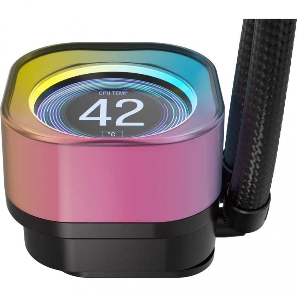 Enfriamiento Líquido Para CPU Corsair iCue Link H100I LCD RGB 2x 120mm Hasta 2400RPM