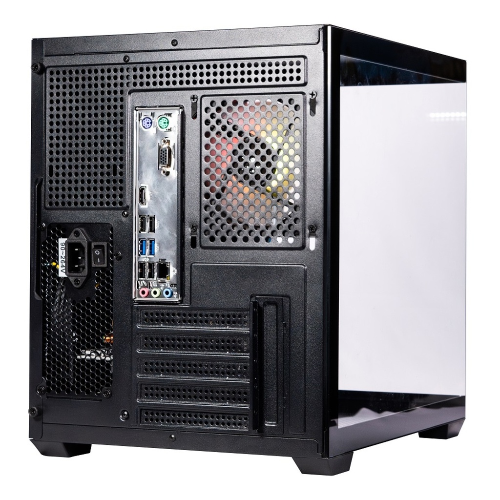Gabinete Gamer Naceb NA-0636N Mini-Pecera M-ATX Ventana 3x Ventiladores ARGB