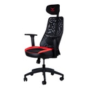 Silla Gamer Naceb NA-09S4R X-one De Mesh Hasta 140kg Con Descansabrazos Y Soporte Lumbar