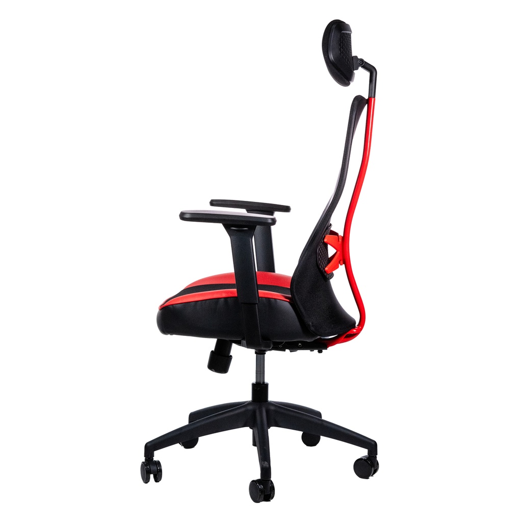 Silla Gamer Naceb NA-09S4R X-one De Mesh Hasta 140kg Con Descansabrazos Y Soporte Lumbar