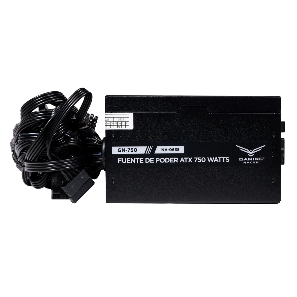 Fuente de Poder Naceb NA-0635 80 PLUS Bronze 24-pin ATX 120mm 750W