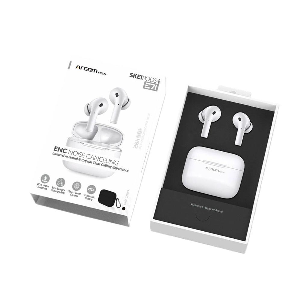 Audífonos In-ear Con Micrófono ArgomTech Skeipods E71 Bluetooth Inalámbrico