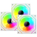 Kit Gamer 3 Ventiladores Xzeal XZ1115 ARGB 25dB 1200RPM 120mm