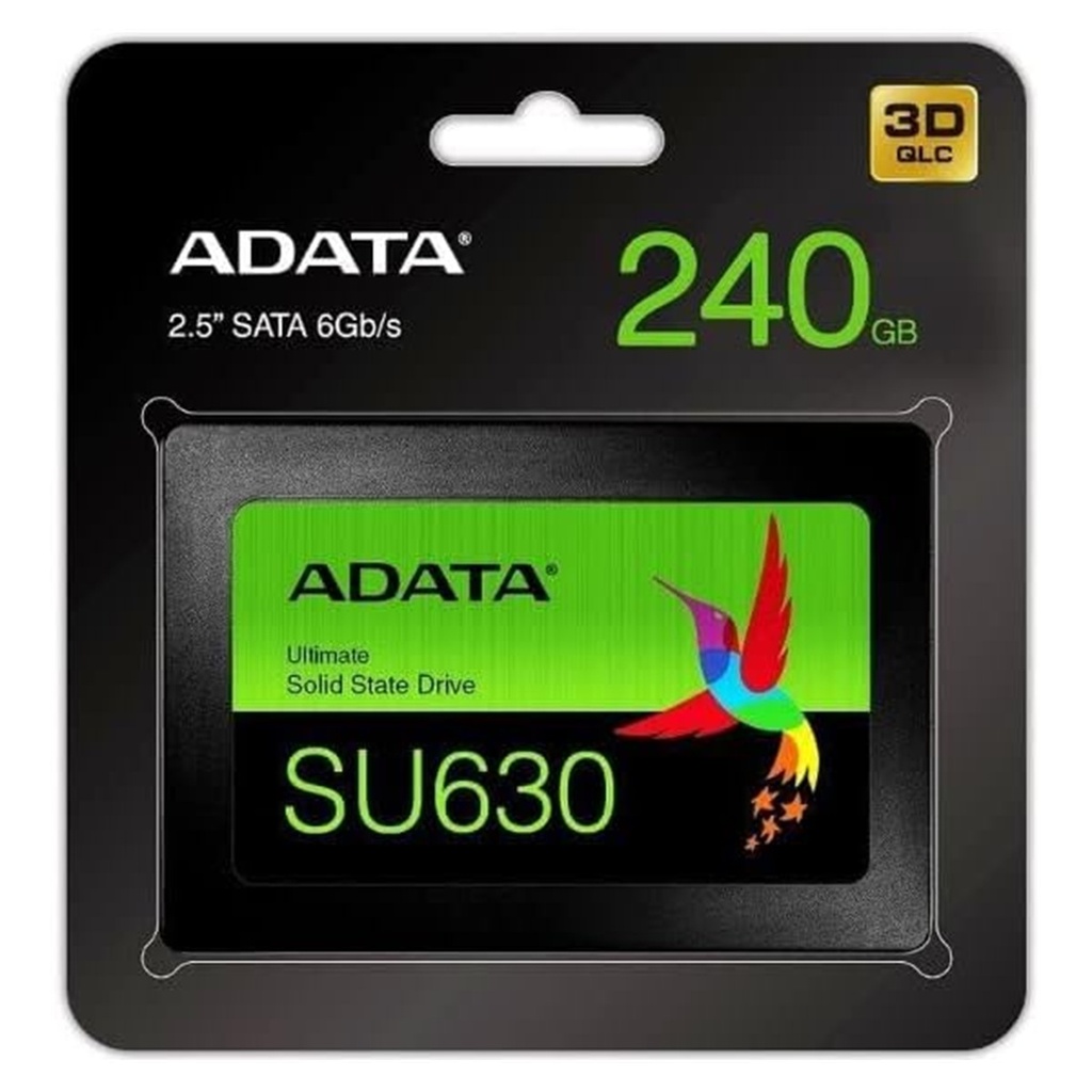 Unidad De Estado Solido SSD 2.5 Pulg Adata 240GB SU630 6 G   BIT/S Lectura 520 MB/S Escritura 450 MB/S