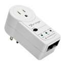 Supresor de Picos Vorago AVR-300 1 Contacto 2x RJ-45 RJ-11 900 Joules