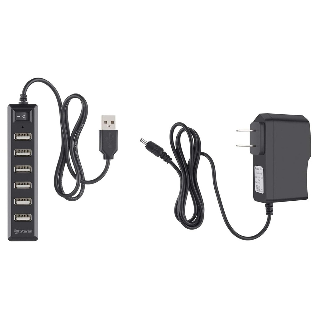 Docking Station Steren USB-537 USB 2.0 de 7 Puertos
