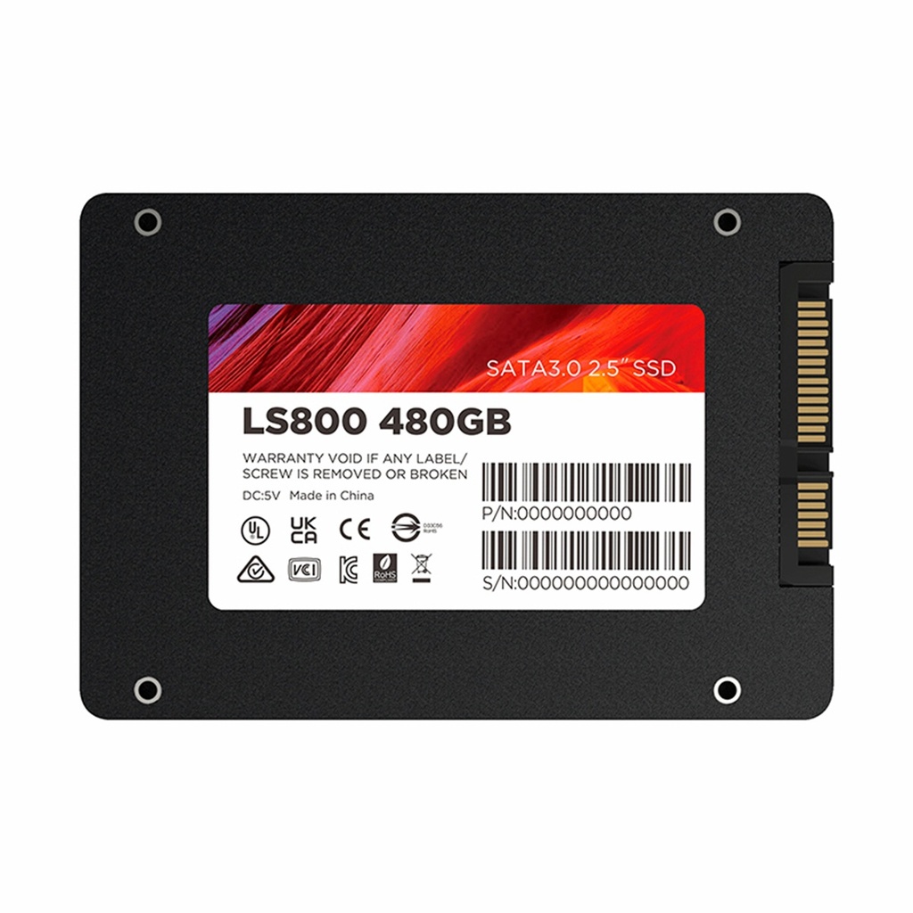 Unidad SSD Lenovo LS800 480 GB 2.5" Sata III 6.0gb/s Lectura 520mb/s Escritura 500mb/s