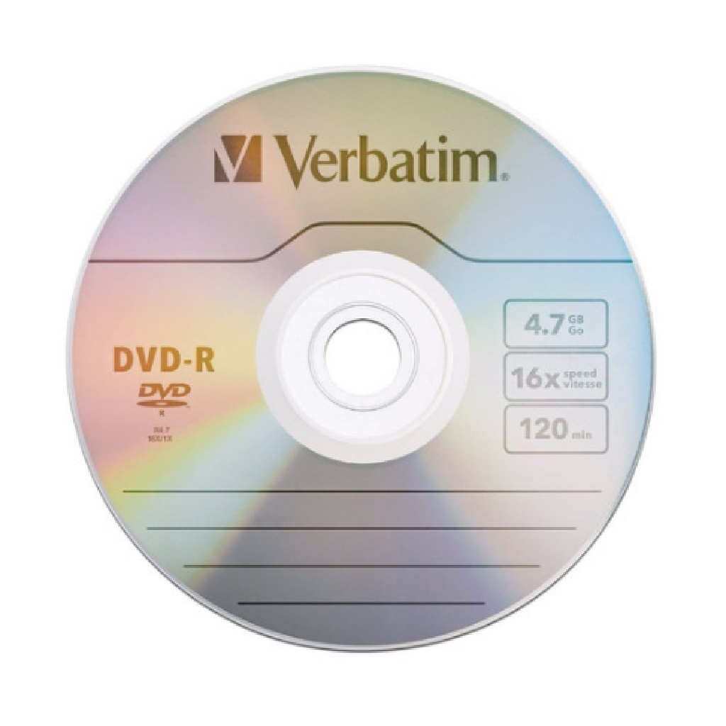 Disco Verbatim DVD-R 16x 4.7GB Torre Con 50 Piezas