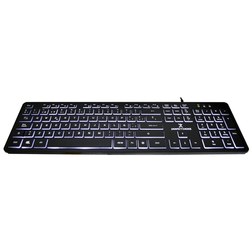 Teclado Perfect Choice PC-201304 Alámbrico USB Retroiluminado Español