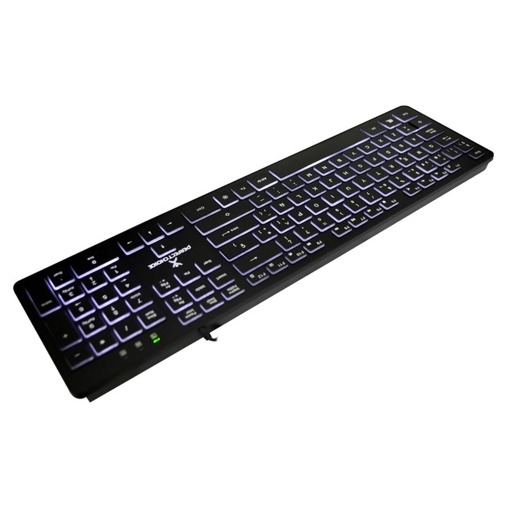 Teclado Perfect Choice PC-201304 Alámbrico USB Retroiluminado Español