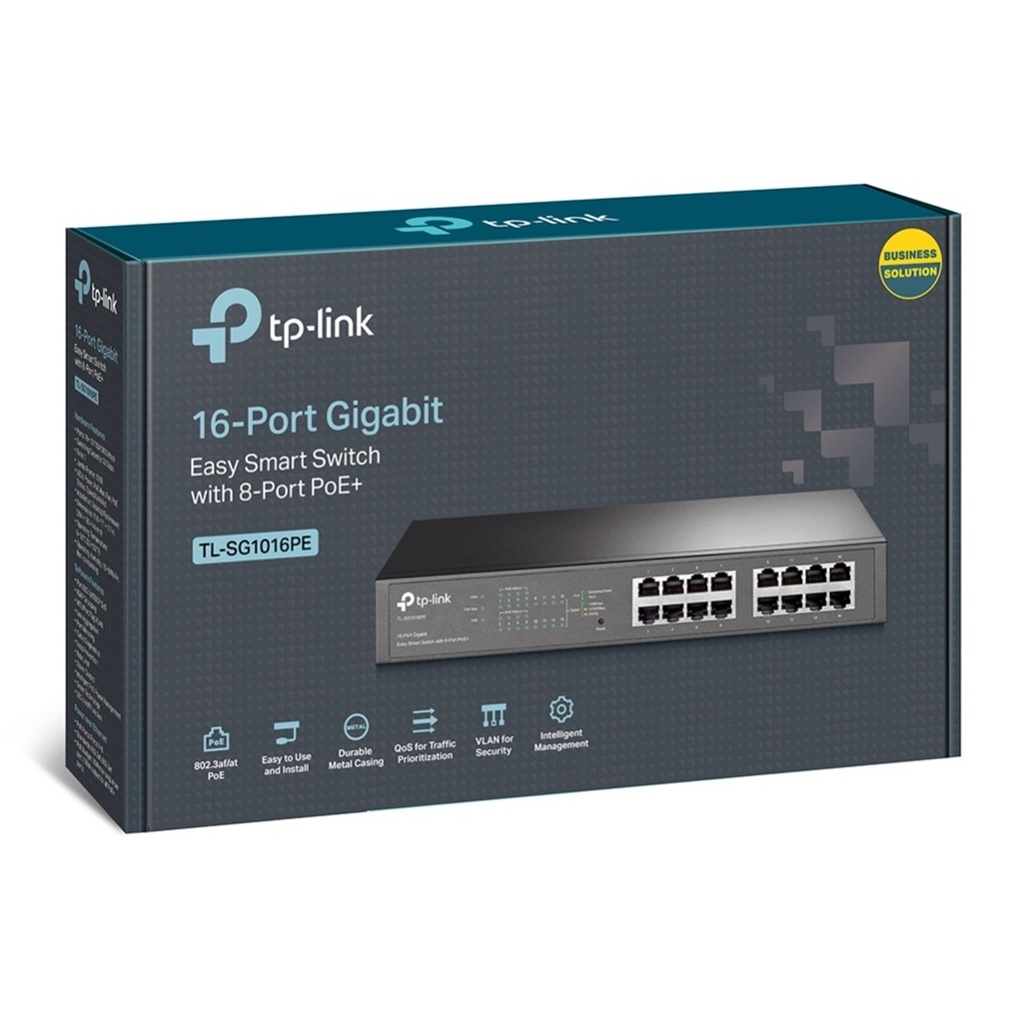 Switch TP-Link Gigabit Ethernet TL-SG1016PE 16 Puertos 10/100/1000 Mbps 32 Gbit/s 8000 Entradas Administrable