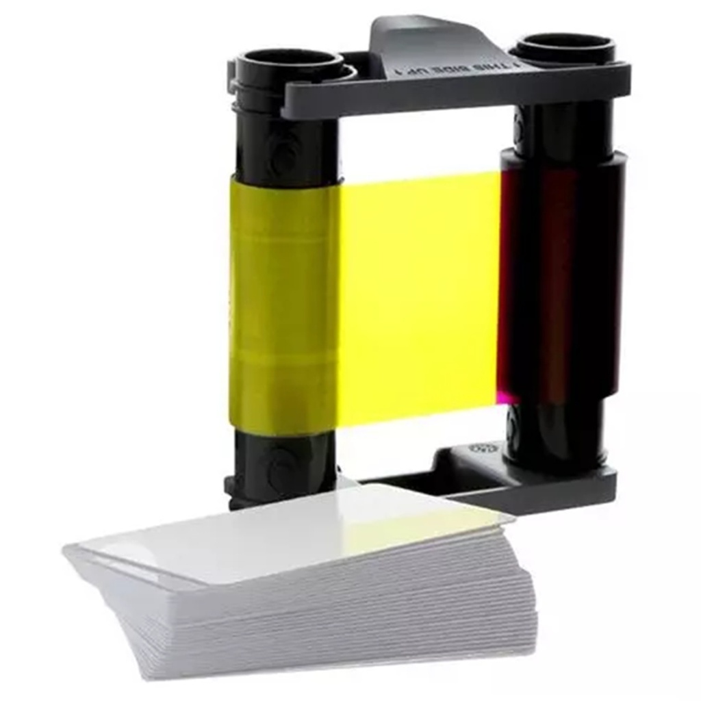 Kit Cinta Evolis YMCKO + 100 Tarjetas PVC Para Badgy 100/200