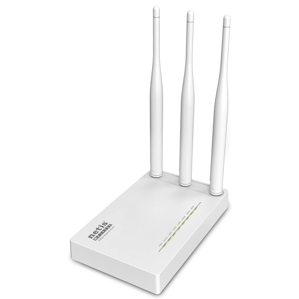 Router Netis WF2409E Inalámbrico 300 Mbit/s 5x RJ-45 2.4GHz 3 Antenas de 5dBi