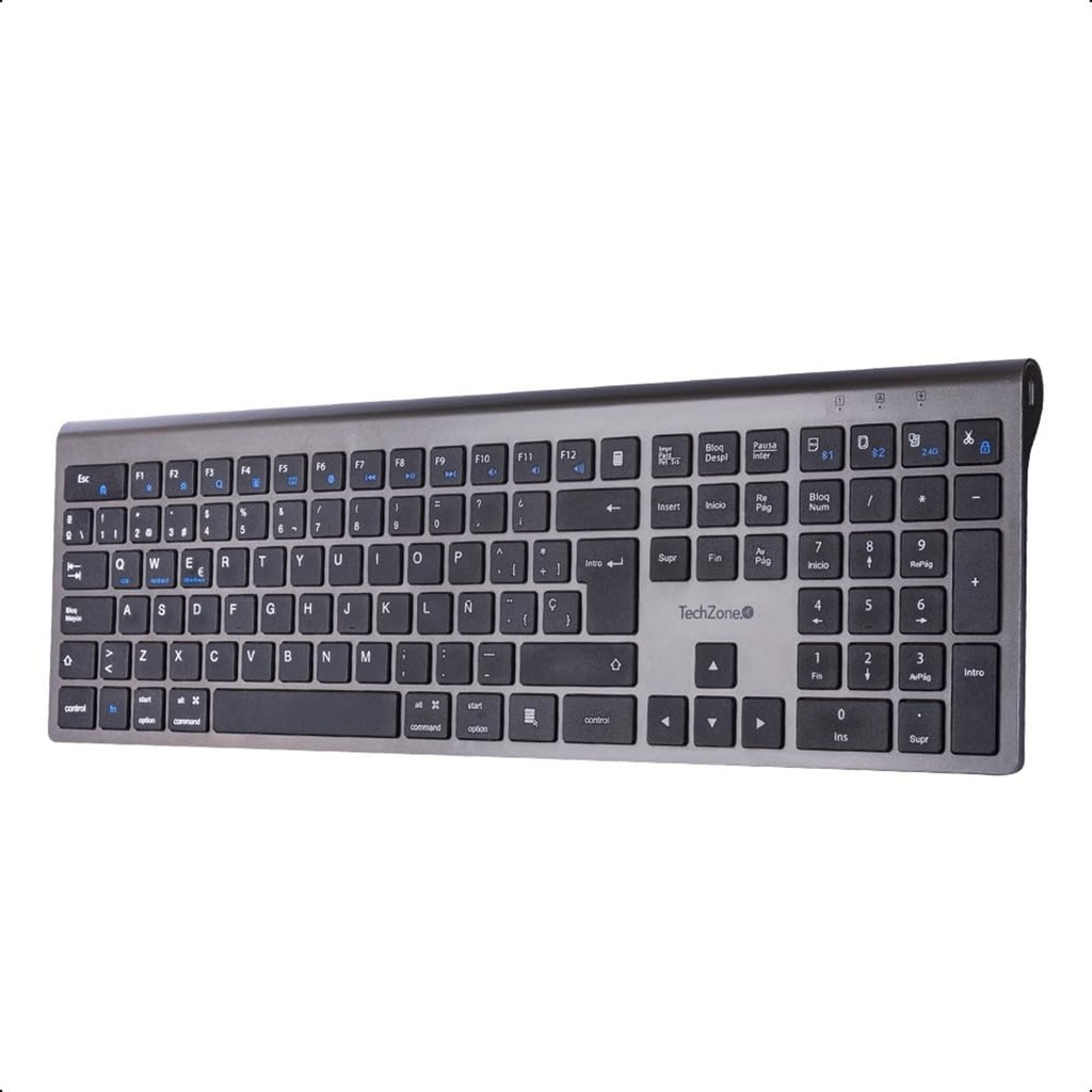 Teclado Techzonet ZACTCB01 Inalambrico Bluetooth Recargable USB C 