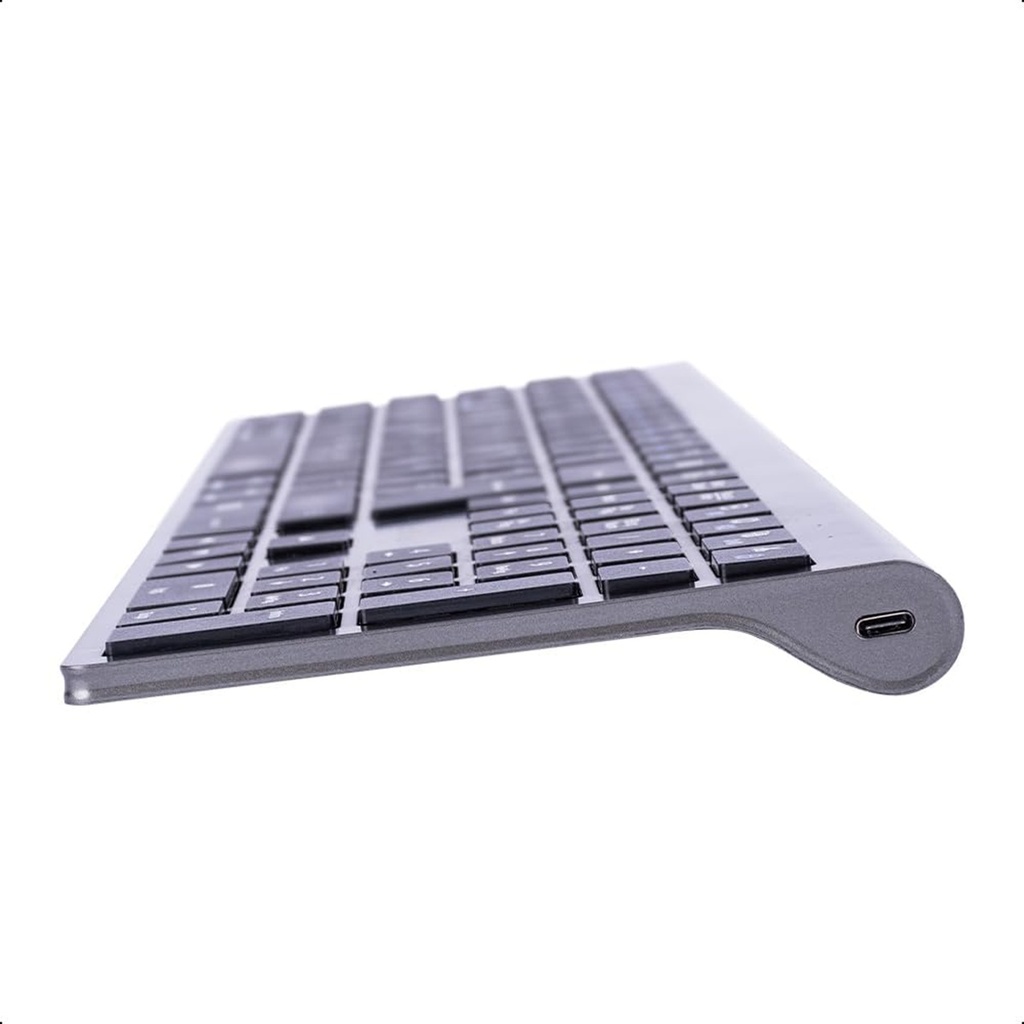 Teclado Techzonet ZACTCB01 Inalambrico Bluetooth Recargable USB C 